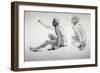 Two Studies of a Seated Male Nude, C1864-1930-Anna Lea Merritt-Framed Giclee Print