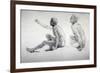 Two Studies of a Seated Male Nude, C1864-1930-Anna Lea Merritt-Framed Giclee Print