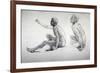 Two Studies of a Seated Male Nude, C1864-1930-Anna Lea Merritt-Framed Giclee Print