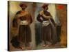 Two Studies of a Standing Indian from Calcutta, C. 1823-24 (Oil on Canvas)-Ferdinand Victor Eugene Delacroix-Stretched Canvas