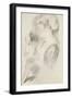 Two Studies of a Woman-Jean Antoine Watteau-Framed Premium Giclee Print