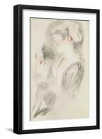 Two Studies of a Woman-Jean Antoine Watteau-Framed Giclee Print