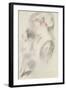 Two Studies of a Woman-Jean Antoine Watteau-Framed Giclee Print