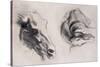 Two Studies of Horses' Heads-John Singer Sargent-Stretched Canvas