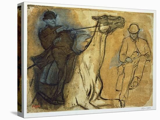 Two Studies of Riders-Edgar Degas-Stretched Canvas