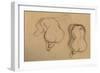 Two Studies of Seated Nude-Gustav Klimt-Framed Giclee Print