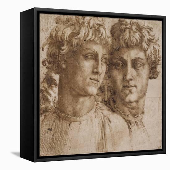 Two Studies of the Head of a Youth, C.1550-Baccio Bandinelli-Framed Stretched Canvas