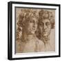 Two Studies of the Head of a Youth, C.1550-Baccio Bandinelli-Framed Giclee Print