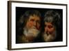 Two Studies of the Head of an Old Man, C.1630-Jacob Jordaens-Framed Giclee Print