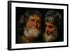 Two Studies of the Head of an Old Man, C.1630-Jacob Jordaens-Framed Giclee Print