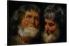 Two Studies of the Head of an Old Man, C.1630-Jacob Jordaens-Stretched Canvas