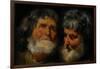 Two Studies of the Head of an Old Man, C.1630-Jacob Jordaens-Framed Giclee Print