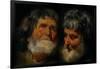 Two Studies of the Head of an Old Man, C.1630-Jacob Jordaens-Framed Giclee Print