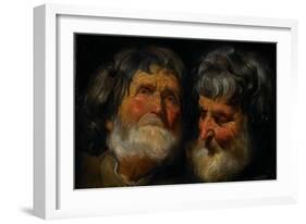 Two Studies of the Head of an Old Man, C.1630-Jacob Jordaens-Framed Giclee Print