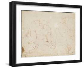 Two Studies of Young Man from the Waist Clasped Hands-Alessandro Gherardini-Framed Giclee Print