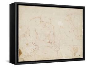 Two Studies of Young Man from the Waist Clasped Hands-Alessandro Gherardini-Framed Stretched Canvas