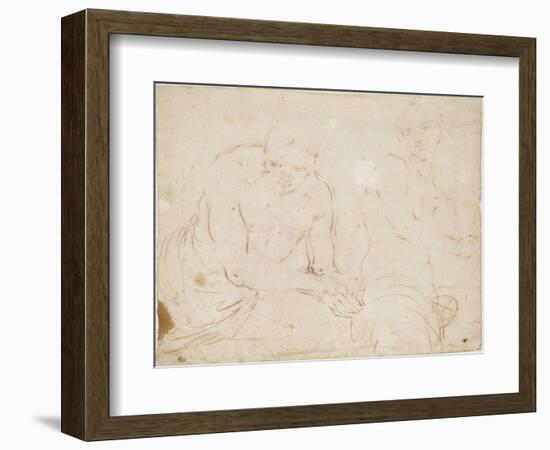 Two Studies of Young Man from the Waist Clasped Hands-Alessandro Gherardini-Framed Giclee Print