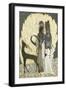 Two Stylised Women with an Antelope Amongst Foliages, C.1928-Francois-Louis Schmied-Framed Giclee Print