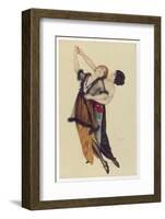 Two Stylishly Dressed Ladies Dance the Tango Stylishly Together-null-Framed Photographic Print