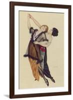 Two Stylishly Dressed Ladies Dance the Tango Stylishly Together-Ernst Ludwig Kirchner-Framed Premium Giclee Print