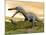 Two Suchomimus Dinosaurs Running-null-Mounted Art Print