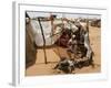 Two Sudanese Women Sit at a Make Shift Hut-null-Framed Photographic Print