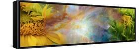 Two Sunflowers with Gaseous Nebula-null-Framed Stretched Canvas