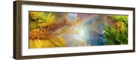 Two Sunflowers with Gaseous Nebula-null-Framed Photographic Print