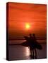Two Surfers Calling it a Day, Kuta Beach, Bali, Indonesia, Southeast Asia, Asia-Richard Maschmeyer-Stretched Canvas