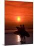 Two Surfers Calling it a Day, Kuta Beach, Bali, Indonesia, Southeast Asia, Asia-Richard Maschmeyer-Mounted Photographic Print