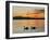 Two Swans Glide across Lake Chiemsee at Sunset near Seebruck, Germany-Diether Endlicher-Framed Photographic Print