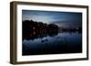 Two Swans in the Lake in Ibirapuera Park at Dusk-Alex Saberi-Framed Photographic Print