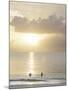 Two Swimmers in Ocean at Sunset, Grace Bay, Providenciales, Turks and Caicos, West Indies-Kim Walker-Mounted Photographic Print