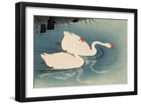 Two Swimming Geese-Koson Ohara-Framed Giclee Print
