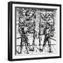 Two Swiss Officers Presenting Gifts to Pope Julius II-null-Framed Giclee Print