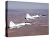 Two T-38A Mission Support Aircraft Fly in Tight Formation-Stocktrek Images-Stretched Canvas