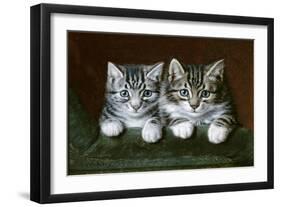 Two Tabby Kittens-Horatio Henry Couldery-Framed Giclee Print