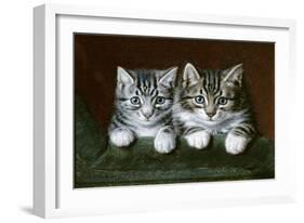 Two Tabby Kittens-Horatio Henry Couldery-Framed Giclee Print