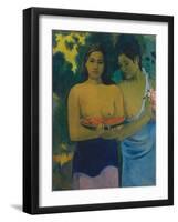 Two Tahitian Women, 1899-Paul Gauguin-Framed Giclee Print