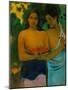 Two Tahitian women offering red fruits and pink flowers. Oil on canvas (1899) 94 x 72.2 cm-Paul Gauguin-Mounted Giclee Print