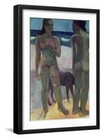 Two Tahitian Women on the Beach, 1891-Paul Gauguin-Framed Giclee Print