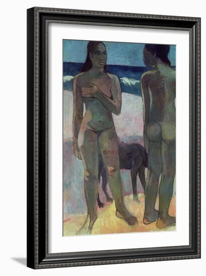 Two Tahitian Women on the Beach, 1891-Paul Gauguin-Framed Giclee Print