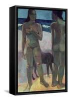 Two Tahitian Women on the Beach, 1891-Paul Gauguin-Framed Stretched Canvas