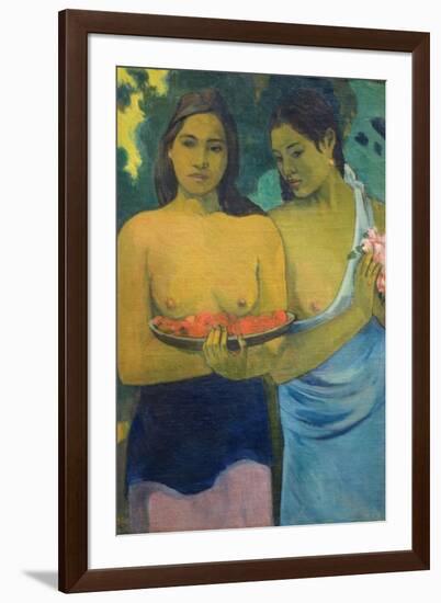 Two Tahitian Women-Paul Gauguin-Framed Art Print