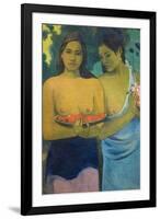 Two Tahitian Women-Paul Gauguin-Framed Art Print