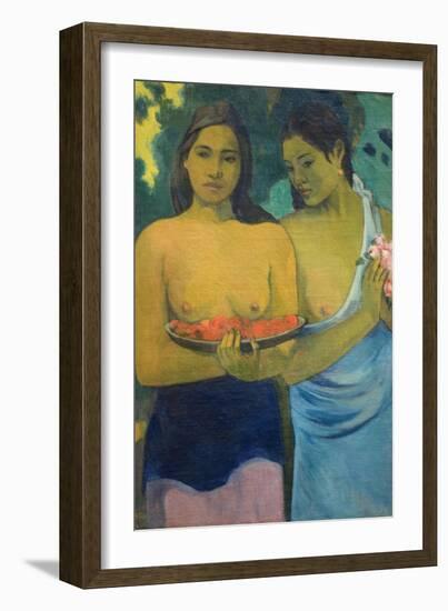 Two Tahitian Women-Paul Gauguin-Framed Art Print