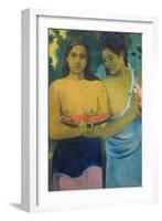 Two Tahitian Women-Paul Gauguin-Framed Art Print