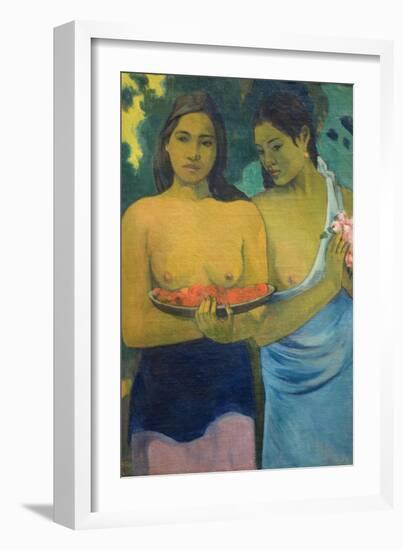 Two Tahitian Women-Paul Gauguin-Framed Art Print