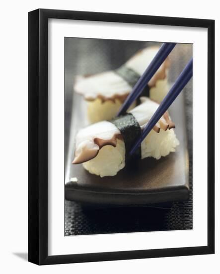 Two Tako Nigiri Sushi-null-Framed Photographic Print