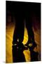 Two Tango Dancers - Backlit-null-Mounted Premium Giclee Print